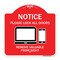 Signmission Please Lock All Doors Remove Valuables from Sight, Red & White Alum Sign, 18" x 18", RW-1818-23287 A-DES-RW-1818-23287 - alternate 1